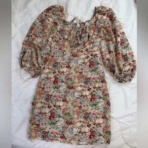 SHEIN Floral Long Sleeve Dress - Multicolor